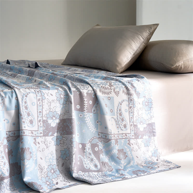 Couette légère et douce en fibre lyocell avec motif cachemire