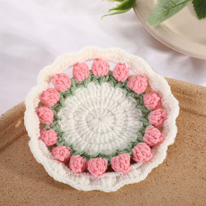 Dessous de verre tulipe rural fait main au crochet