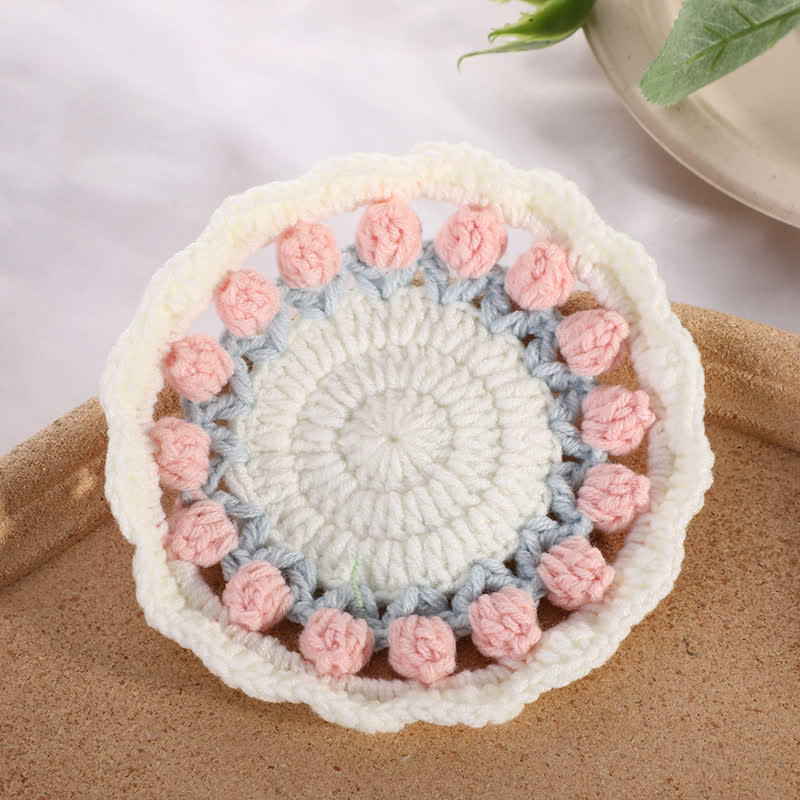 Dessous de verre tulipe rural fait main au crochet