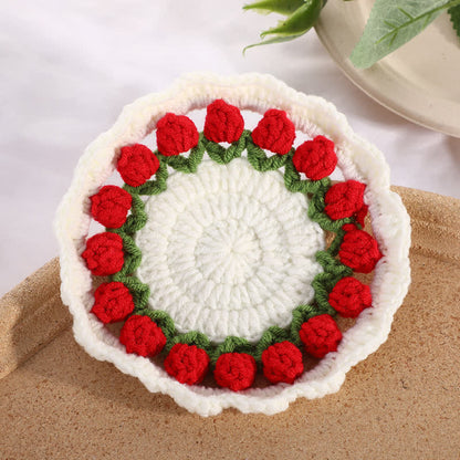 Dessous de verre tulipe rural fait main au crochet