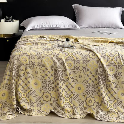 Couette légère en jacquard de fibre de bambou de style vintage