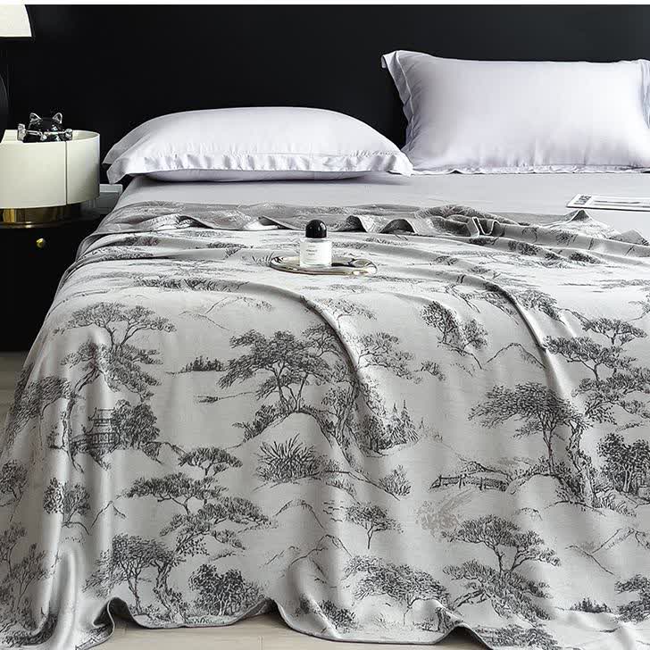 Couette respirante et douce en fibre de bambou au format paysage