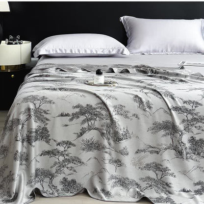 Couette respirante et douce en fibre de bambou au format paysage