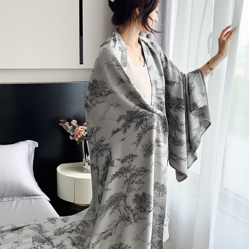 Couette respirante et douce en fibre de bambou au format paysage