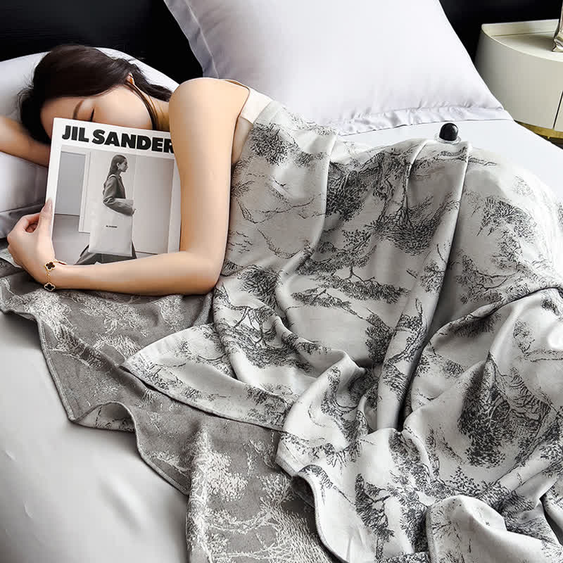Couette respirante et douce en fibre de bambou au format paysage