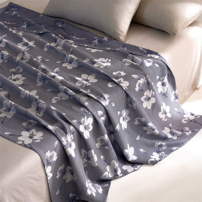 Couette en lyocell respirante à motif floral rétro