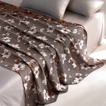 Couette en lyocell respirante à motif floral rétro
