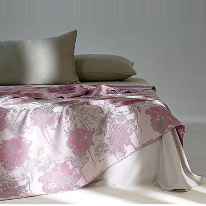 Couette respirante et douce en fibre lyocell avec motif floral