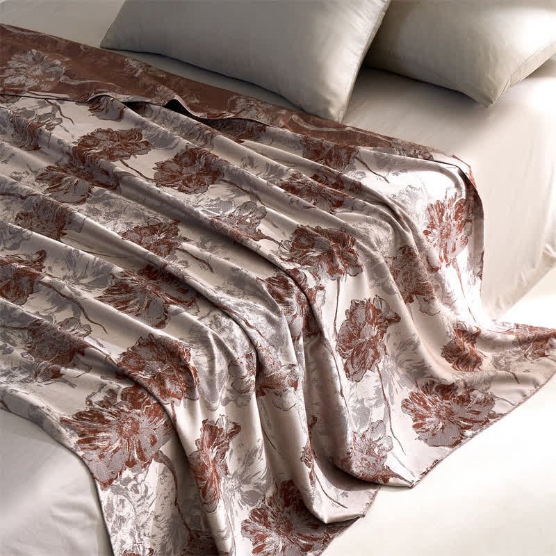 Couette respirante et douce en fibre lyocell avec motif floral