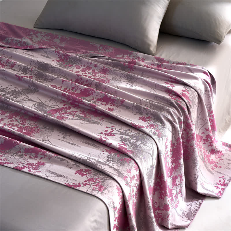 Couette confortable en jacquard de fibres lyocell de style forestier