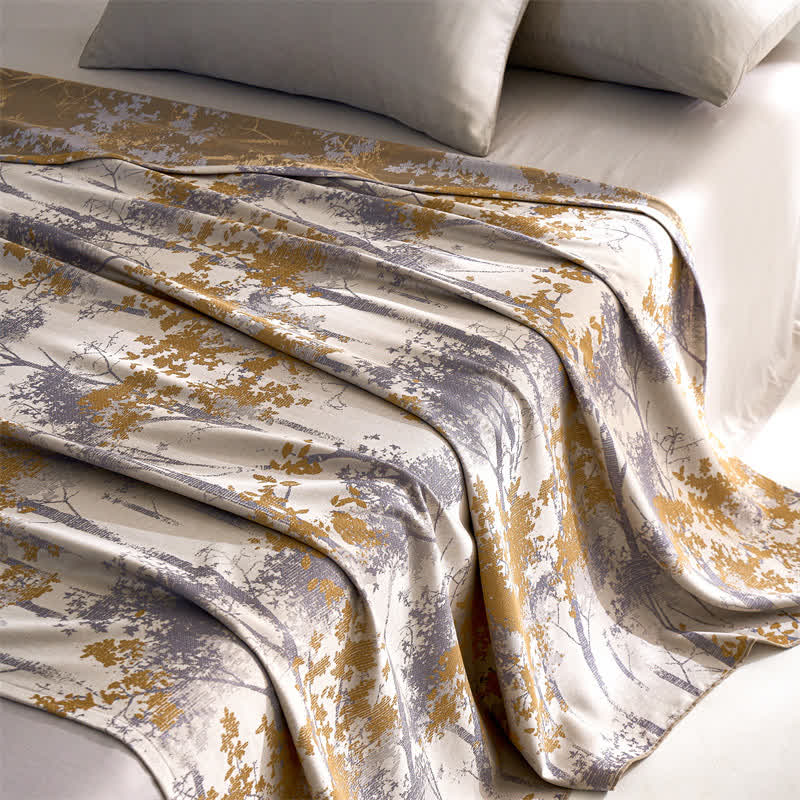 Couette confortable en jacquard de fibres lyocell de style forestier