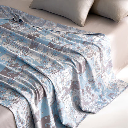 Couette légère et douce en fibre lyocell avec motif cachemire