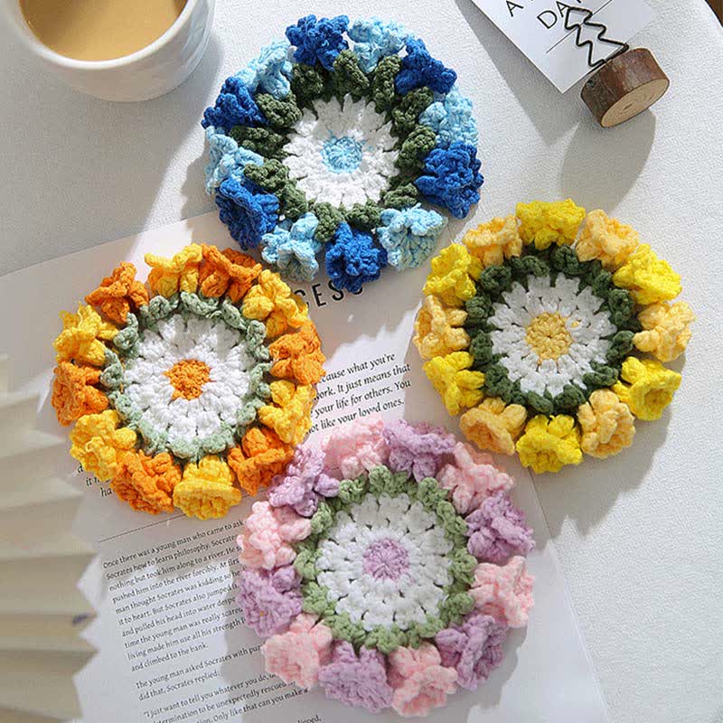 Dessous de verre au crochet fait main en muguet
