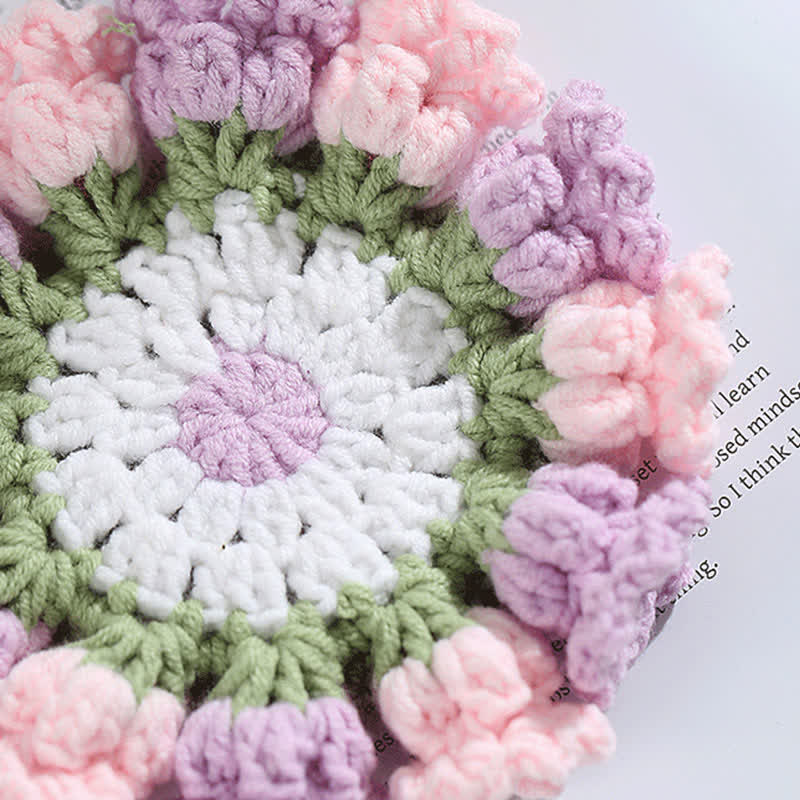 Dessous de verre au crochet fait main en muguet