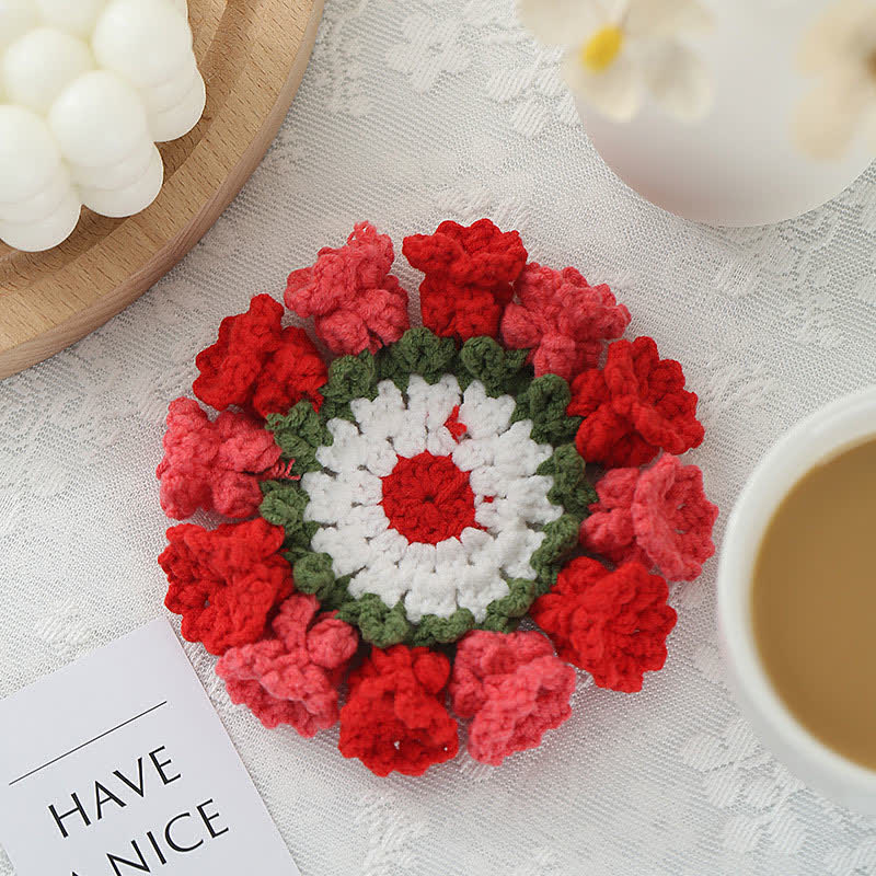 Dessous de verre au crochet fait main en muguet
