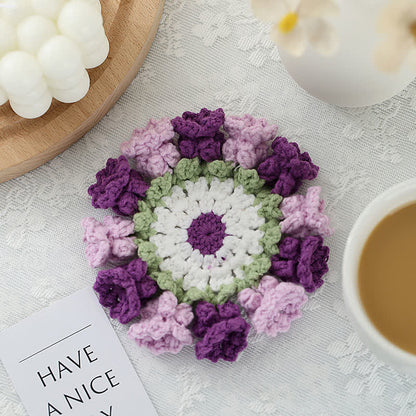 Dessous de verre au crochet fait main en muguet