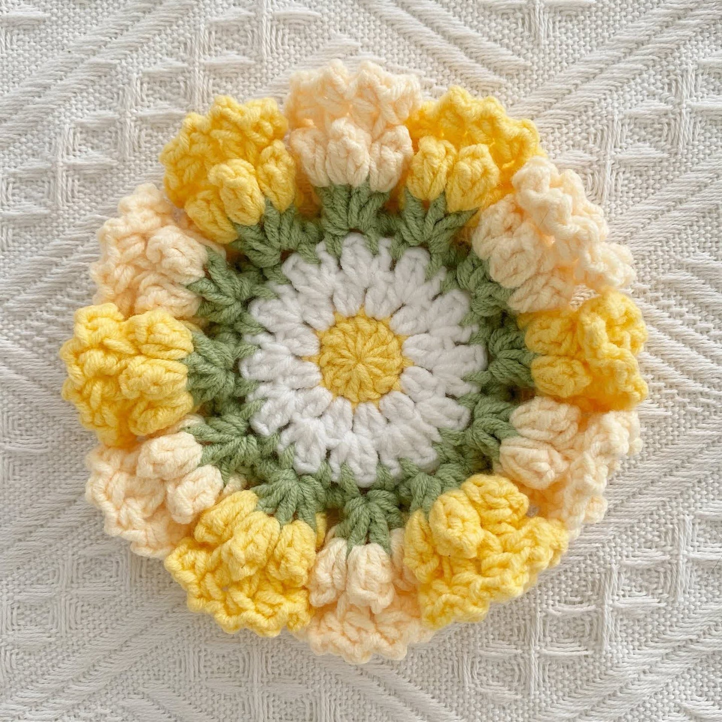 Dessous de verre au crochet fait main en muguet