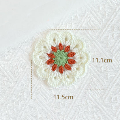Dessous de verre fait main au crochet avec des fleurs