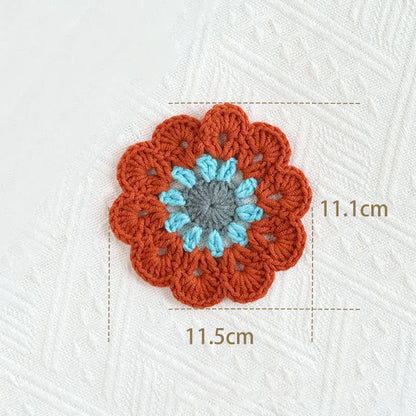 Dessous de verre fait main au crochet avec des fleurs