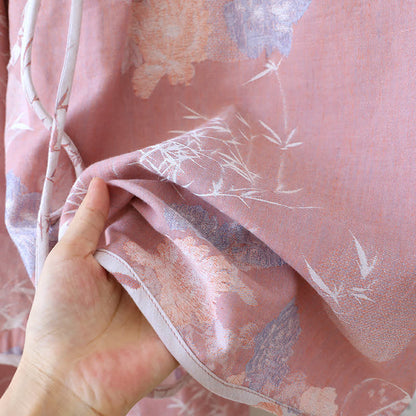 Ensemble de pyjama vintage en coton et bambou à fleurs