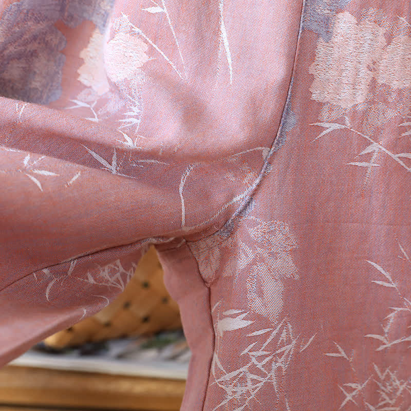 Ensemble de pyjama vintage en coton et bambou à fleurs