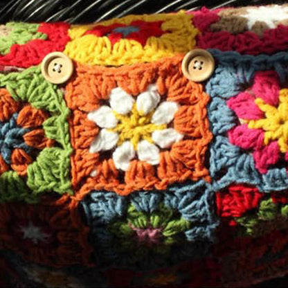 Housse de coussin au crochet faite main Country Daisy