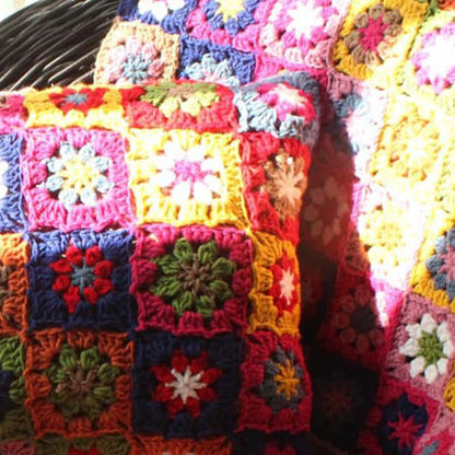 Housse de coussin au crochet faite main Country Daisy