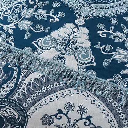 Couette en gaze de coton avec pompons de style bohème