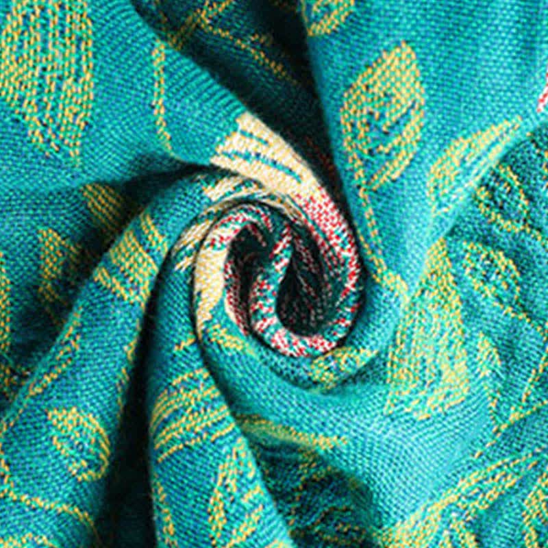 Couette réversible en gaze de coton avec pompons floraux
