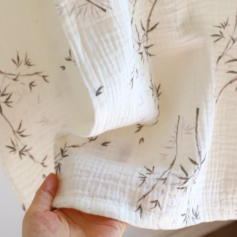 Peignoir pyjama en gaze de coton de bambou