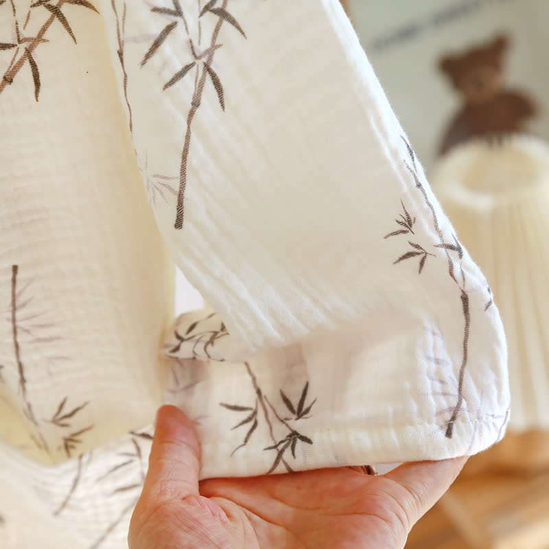 Peignoir pyjama en gaze de coton de bambou