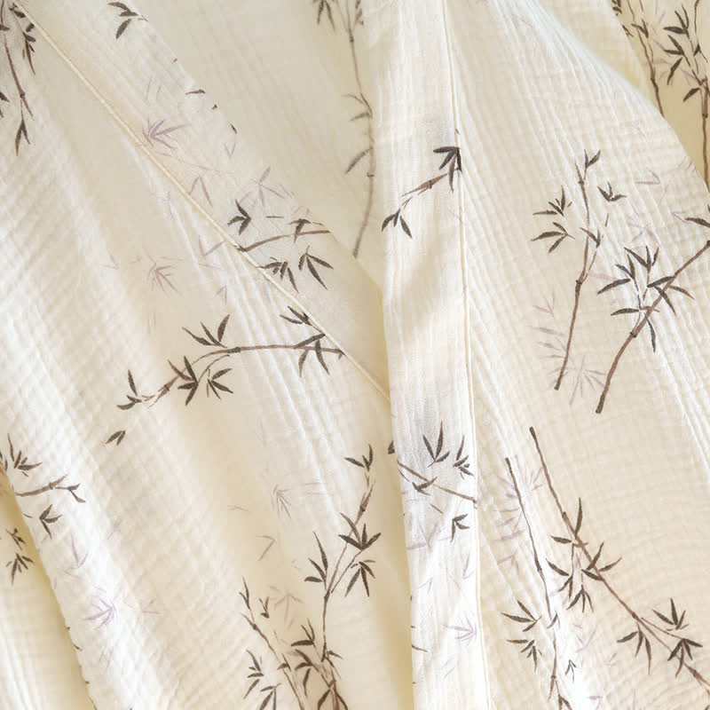 Peignoir pyjama en gaze de coton de bambou