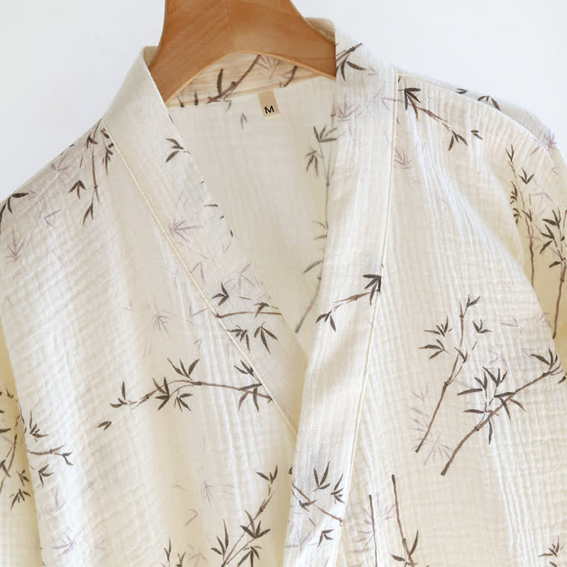 Peignoir pyjama en gaze de coton de bambou