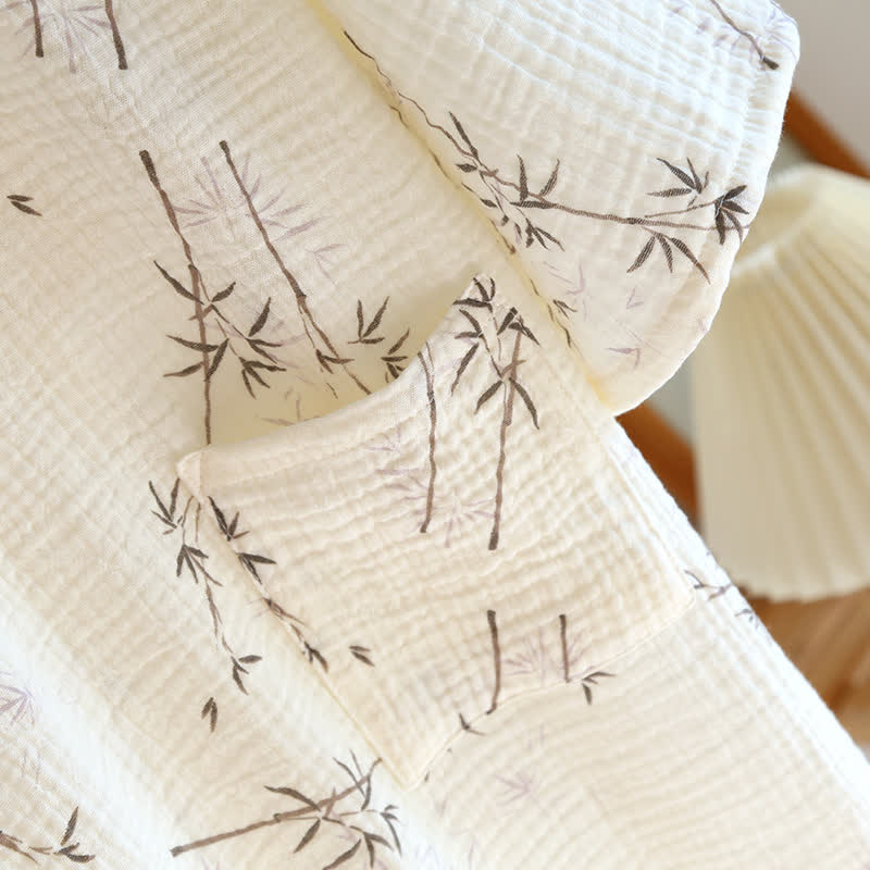 Peignoir pyjama en gaze de coton de bambou