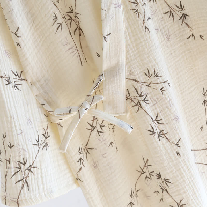 Peignoir pyjama en gaze de coton de bambou