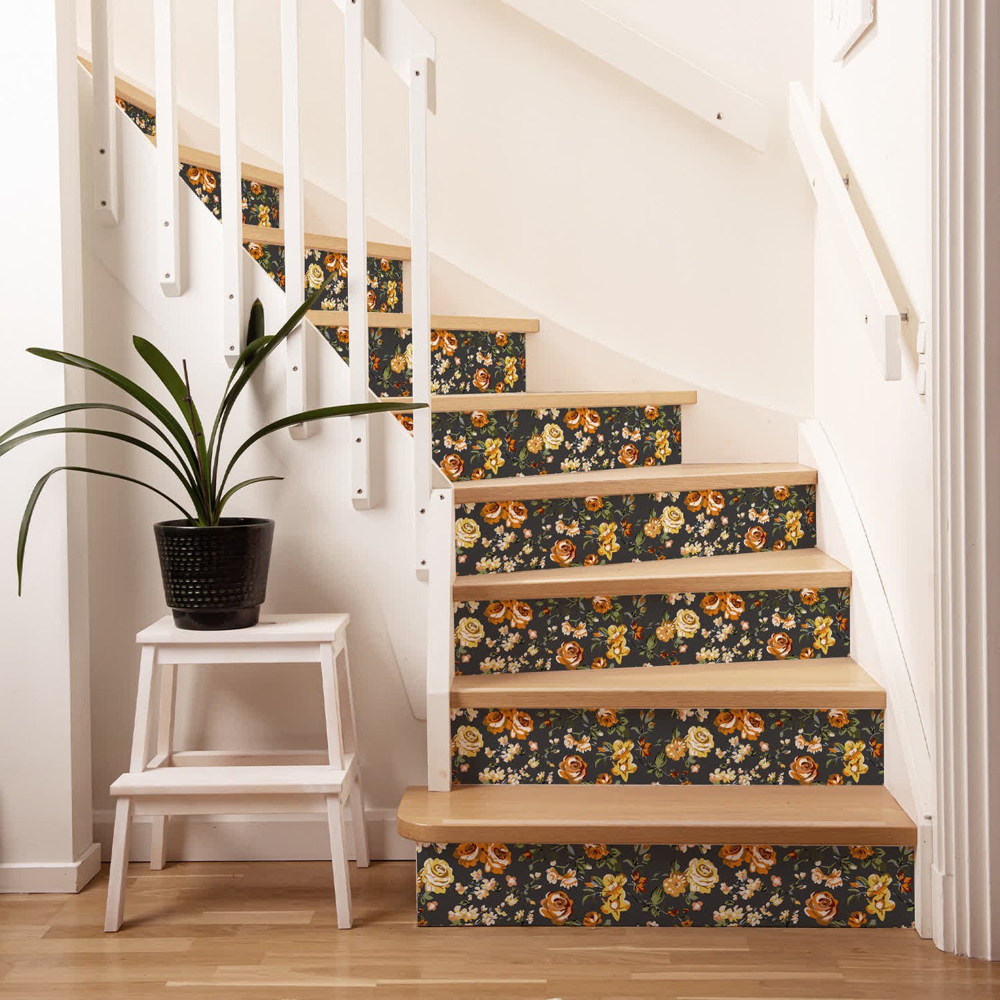 Autocollants pour escaliers « Rural Rose »