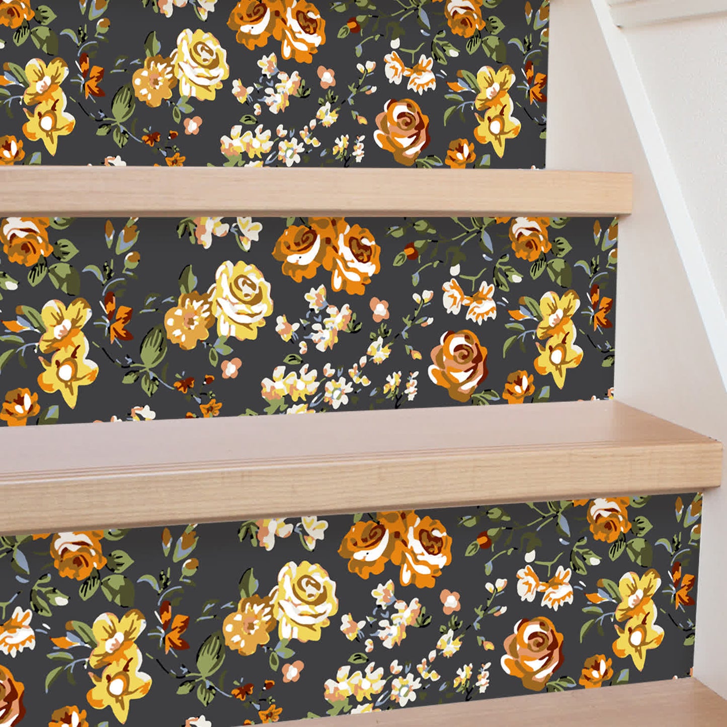 Autocollants pour escaliers « Rural Rose »