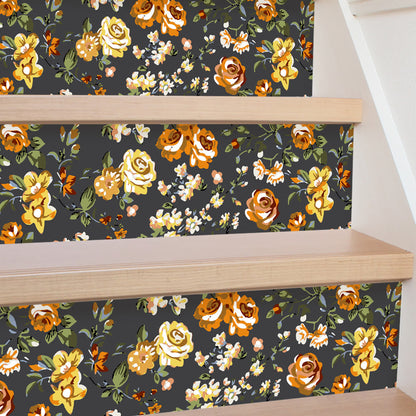 Autocollants pour escaliers « Rural Rose »