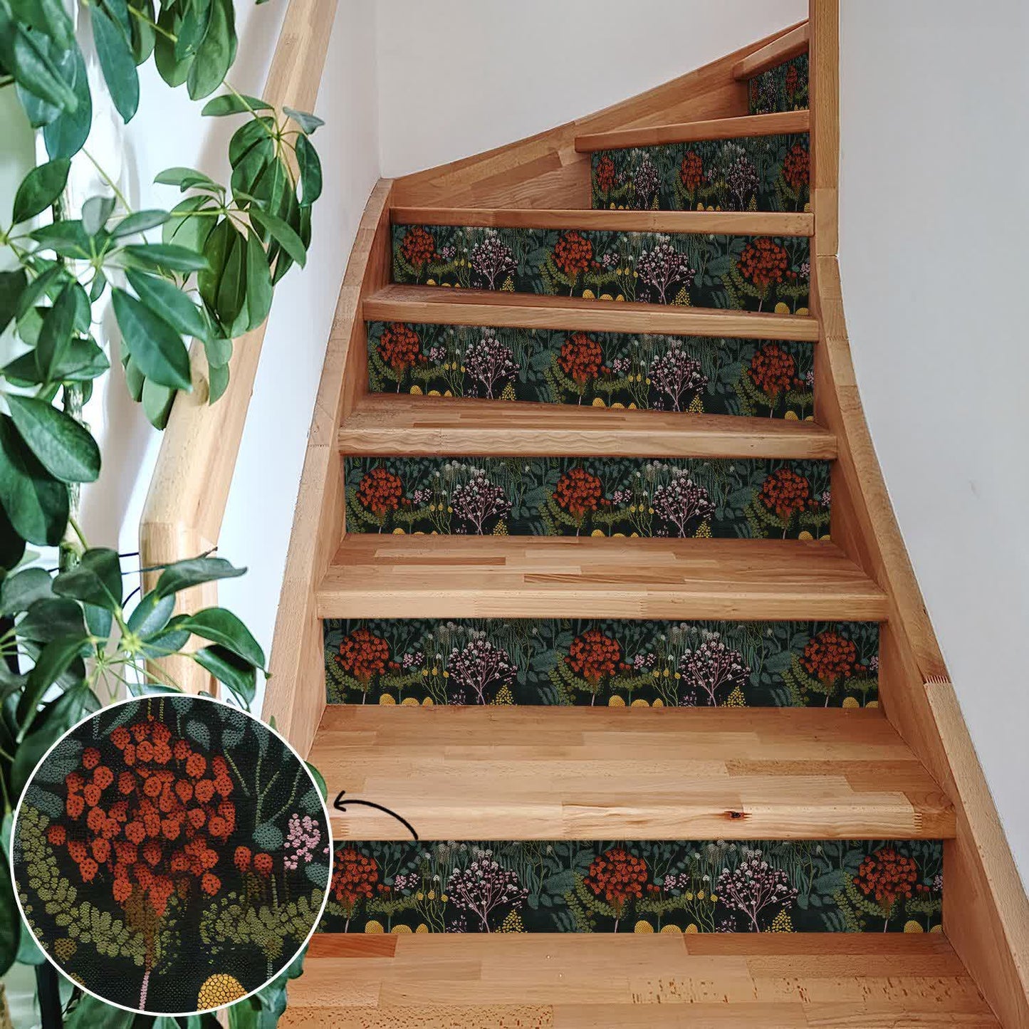 Autocollants d'escalier rétro, décoller et coller, imperméables