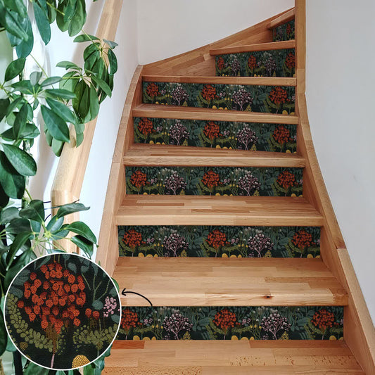 Autocollants d'escalier rétro, décoller et coller, imperméables