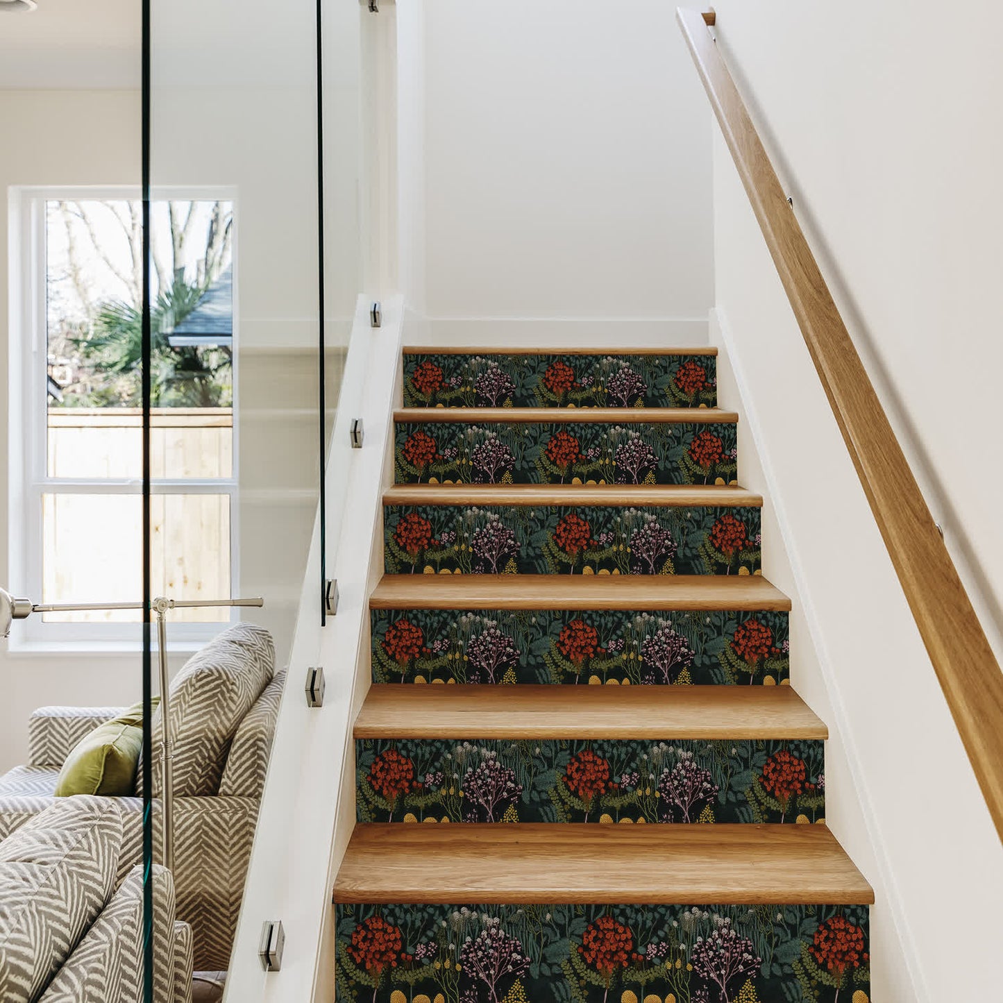 Autocollants d'escalier rétro, décoller et coller, imperméables