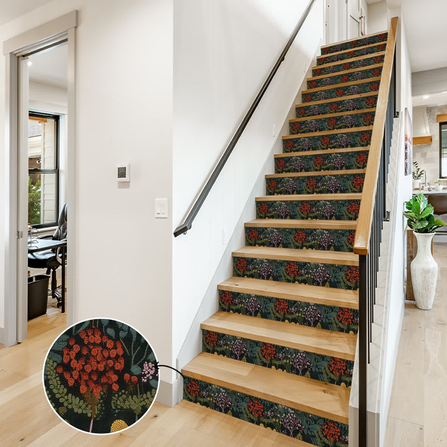 Autocollants d'escalier rétro, décoller et coller, imperméables