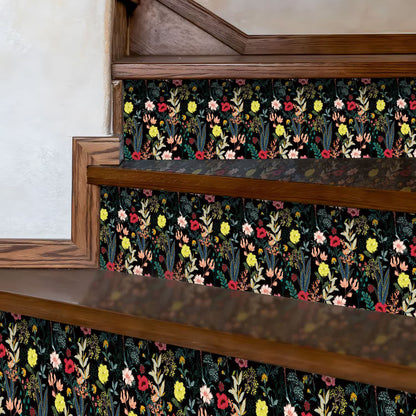 Autocollants d'escalier pastoraux, amovibles et imperméables