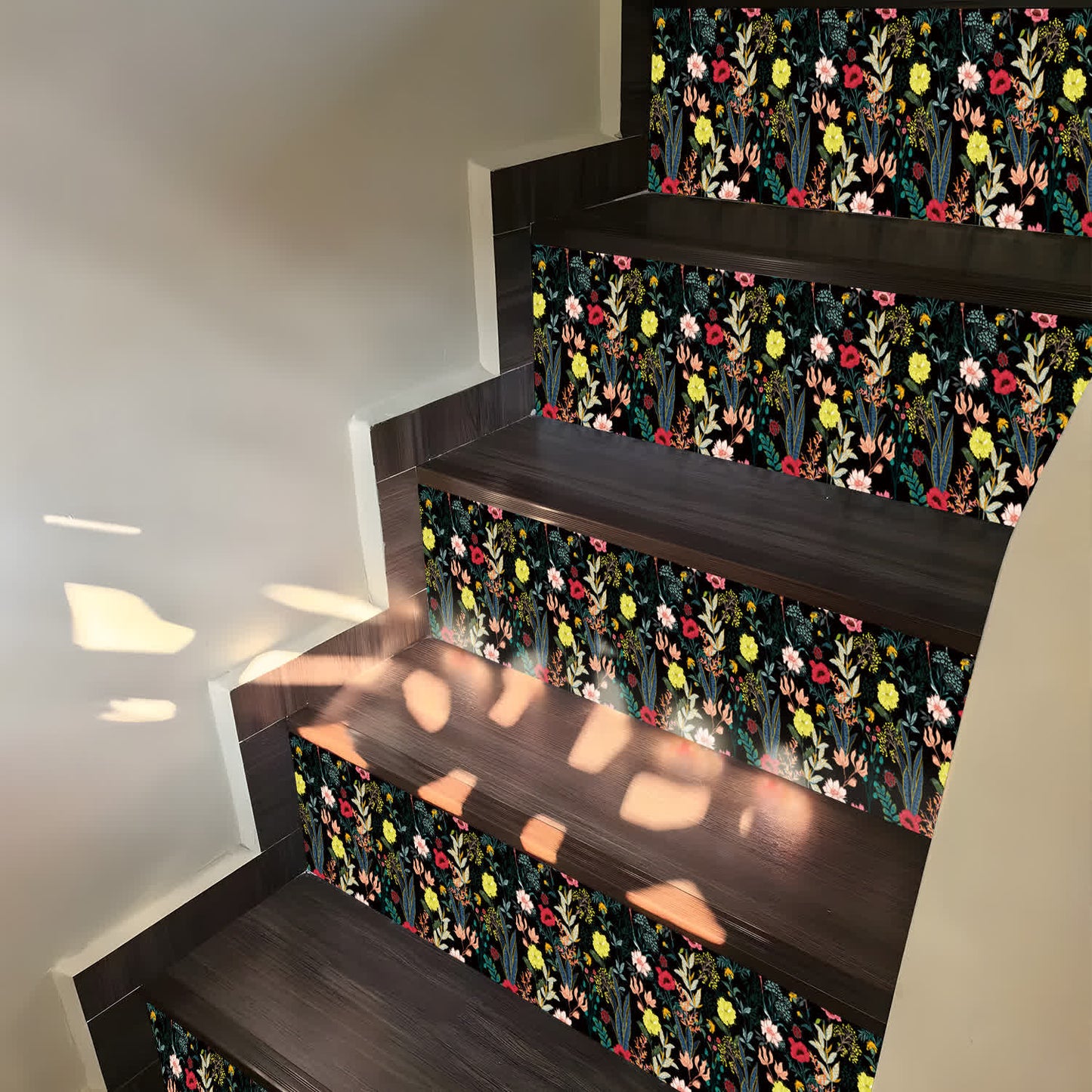 Autocollants d'escalier pastoraux, amovibles et imperméables