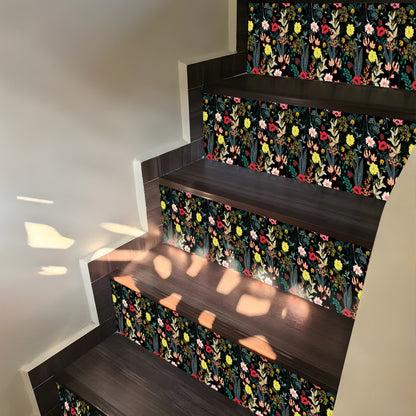 Autocollants d'escalier pastoraux, amovibles et imperméables
