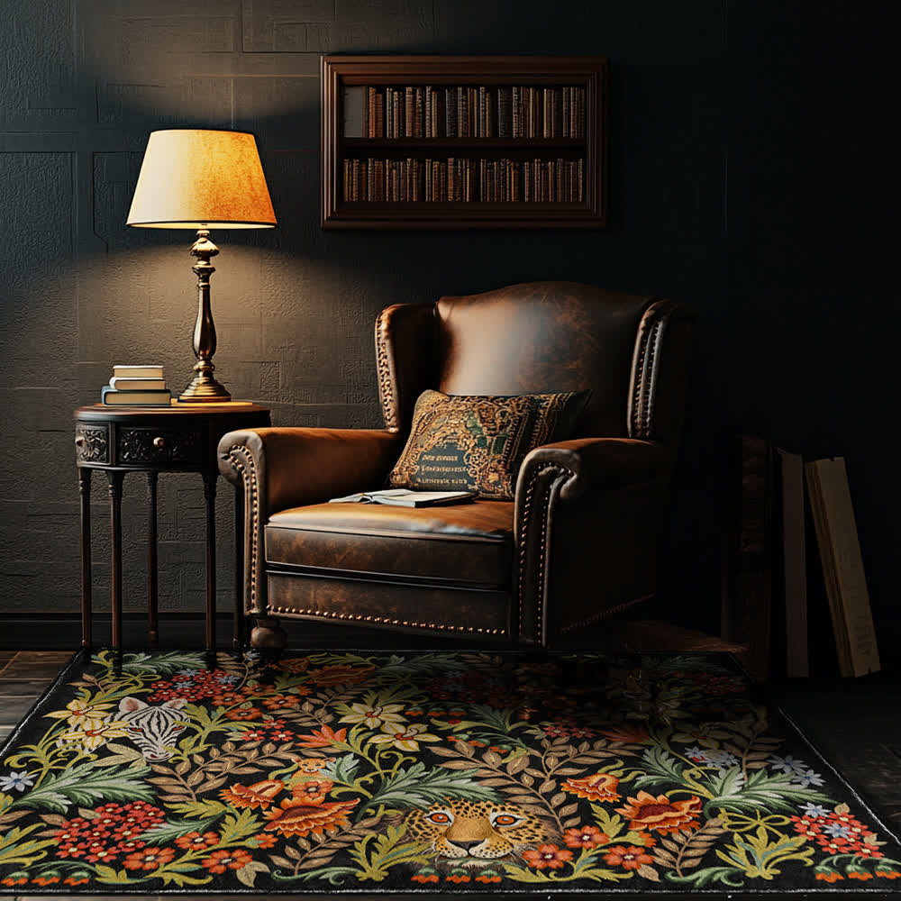 Tapis lavable et antidérapant « Jungle tropicale » pour l'intérieur et l'extérieur