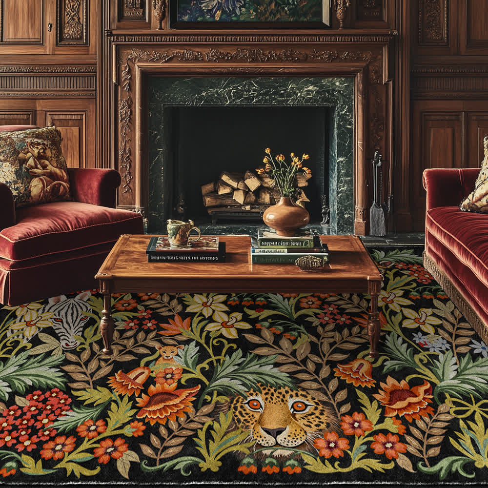 Tapis lavable et antidérapant « Jungle tropicale » pour l'intérieur et l'extérieur