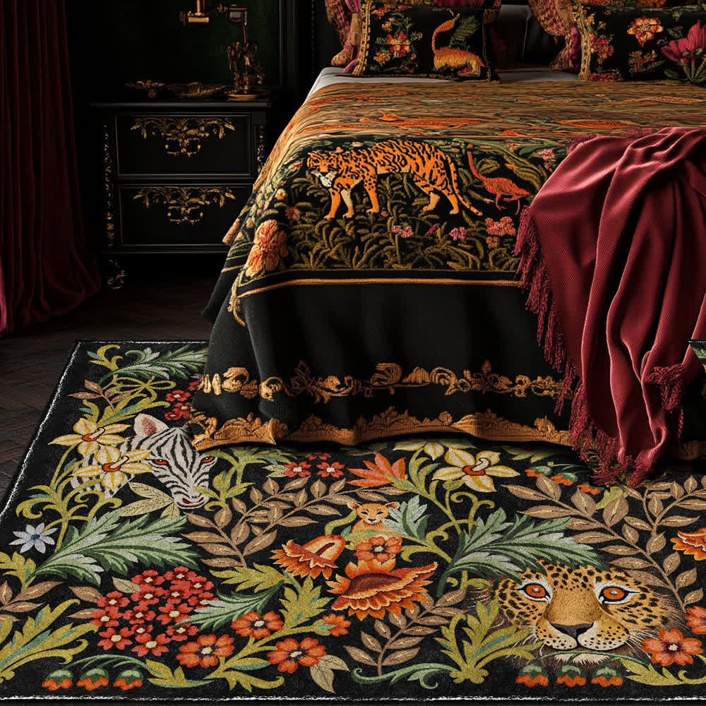 Tapis lavable et antidérapant « Jungle tropicale » pour l'intérieur et l'extérieur