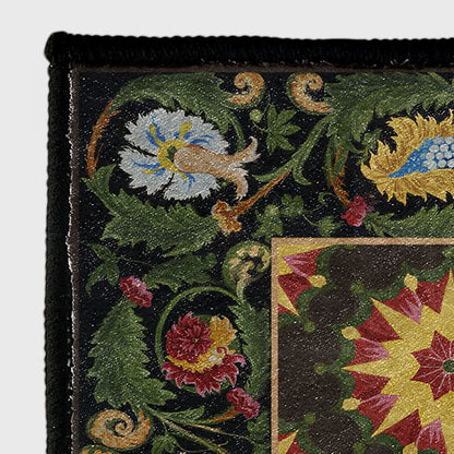 Tapis hydrofuge, lavable et antidérapant à motif floral