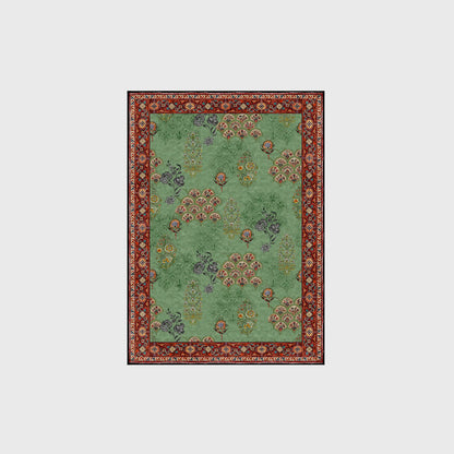 Tapis antidérapant lavable à motif floral vintage